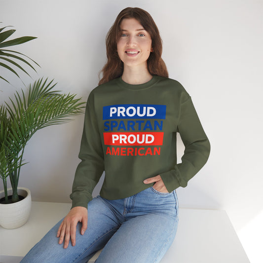 Proud Spartan Proud American Gildan Sweatshirt