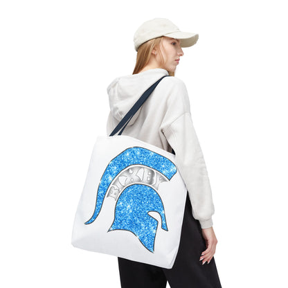Bixby Spartans Blue Bling Polyester Tote Bag