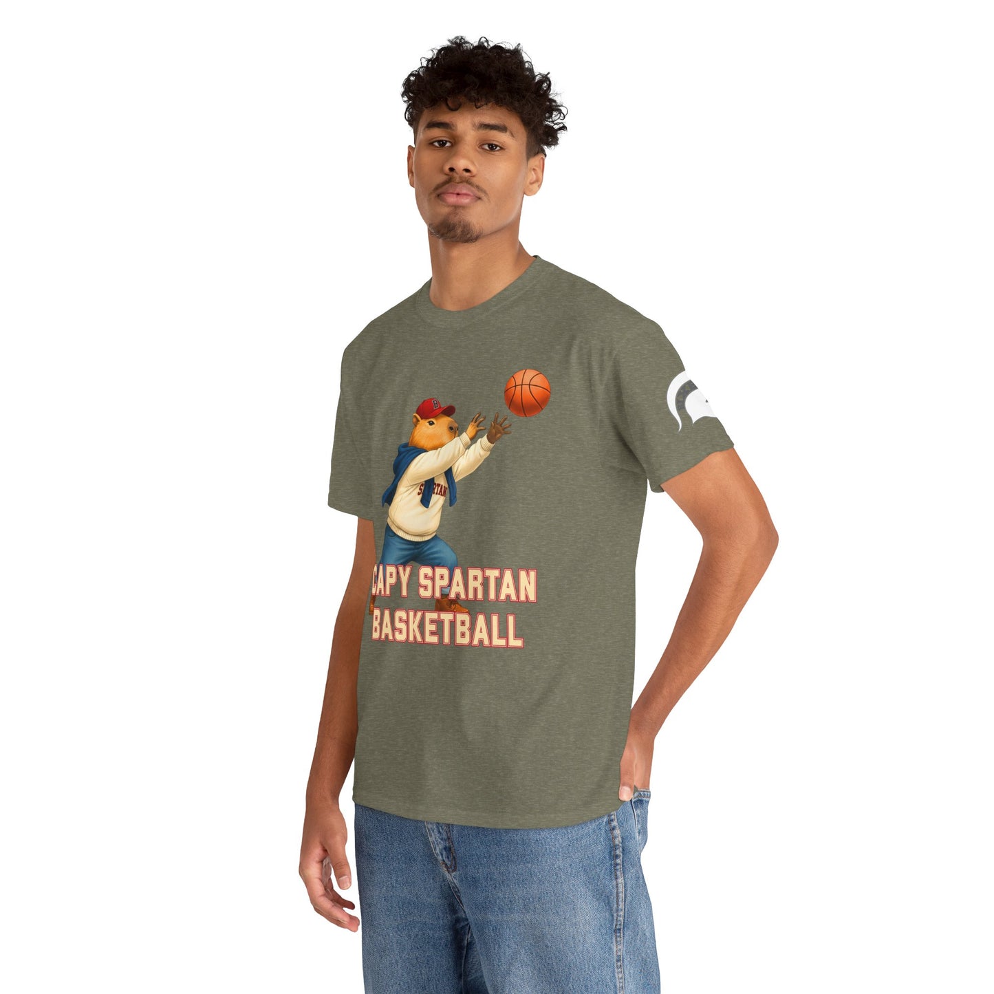 Capy Spartan Basketball Gildan Tee