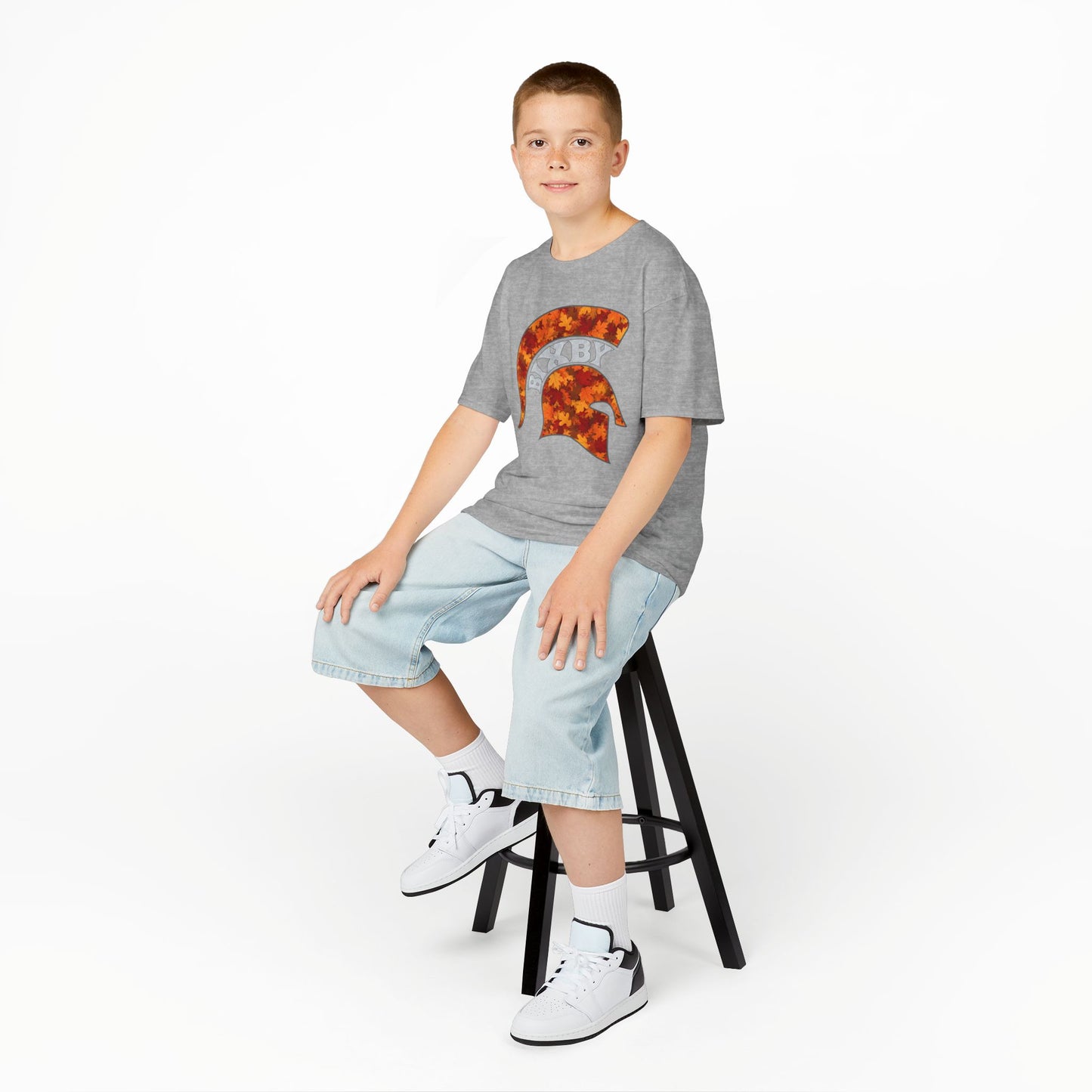 Bixby Spartan Fall Helmet Youth Gildan Tee