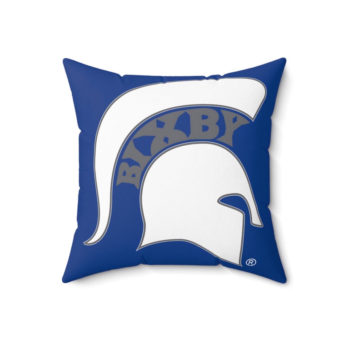 Bixby Spartans White Logo Decorative Pillow