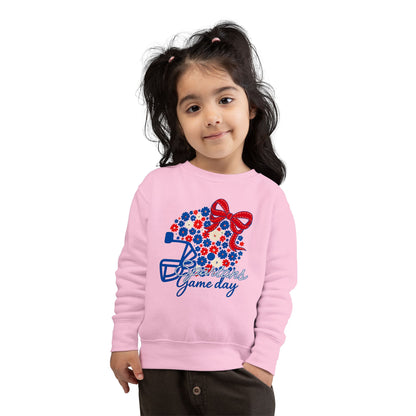 Bixby Spartans Gameday Floral Helmet Toddler Rabbit Skins Sweatshirt