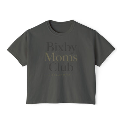 Bixby Moms Club Boxy Tee — Women's Local Mom Group Shirt (Oklahoma)