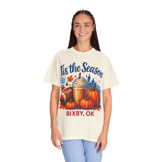 Bixby Football Mom Pumpkin Spice Vibes Comfort Colors Tee