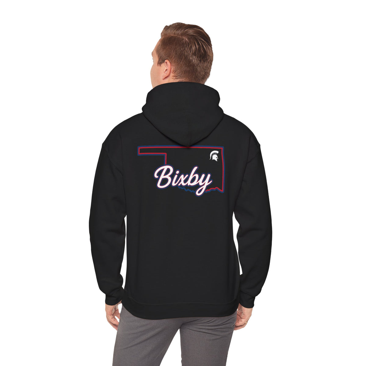 Bixby Spartans OK White Spartan Logo Hoodie