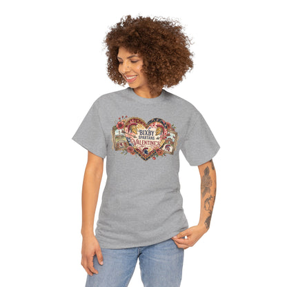 Bixby Spartans Valentine's Vintage Heart Gildan Tee