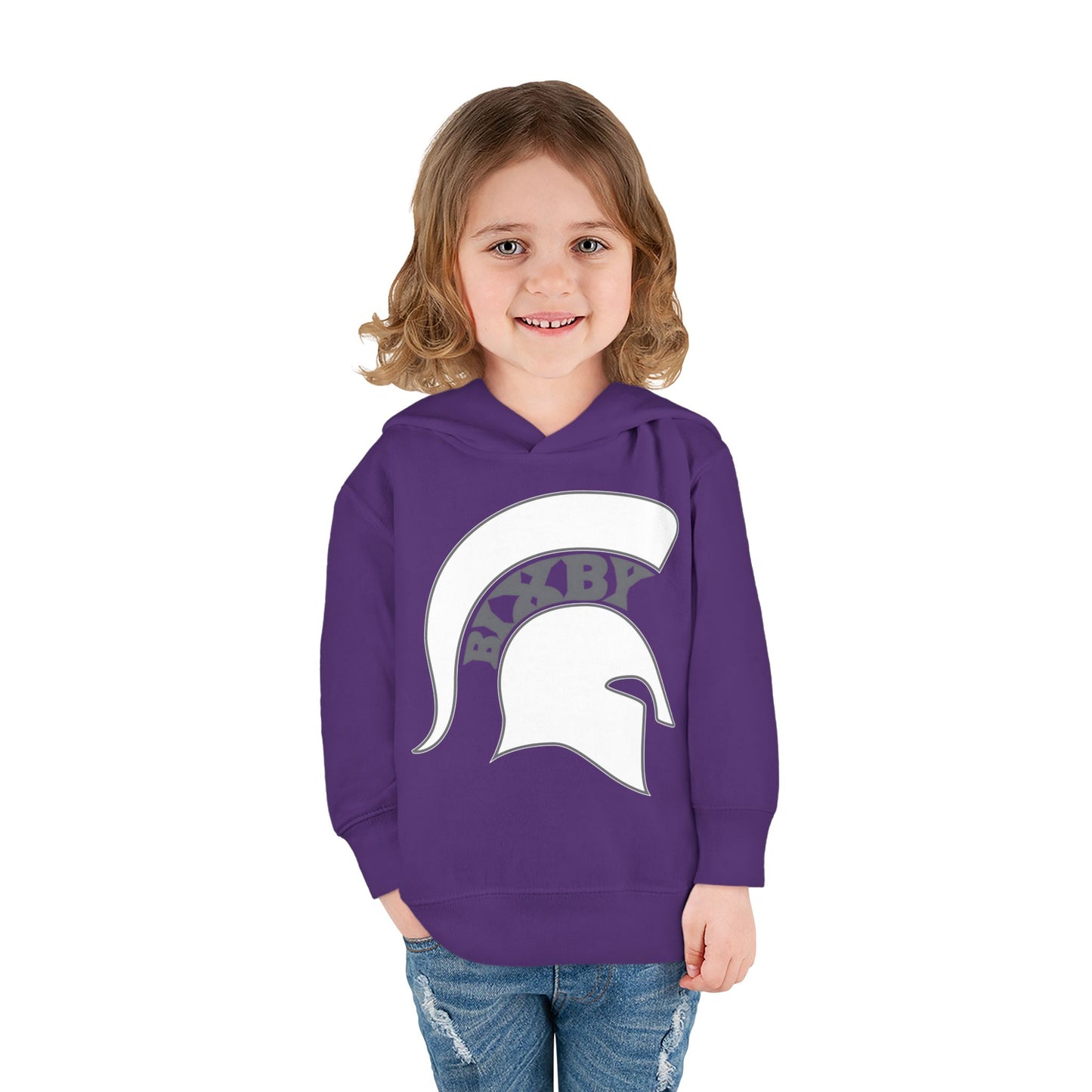 Bixby Spartans White Logo Toddler Rabbit Skins Hoodie