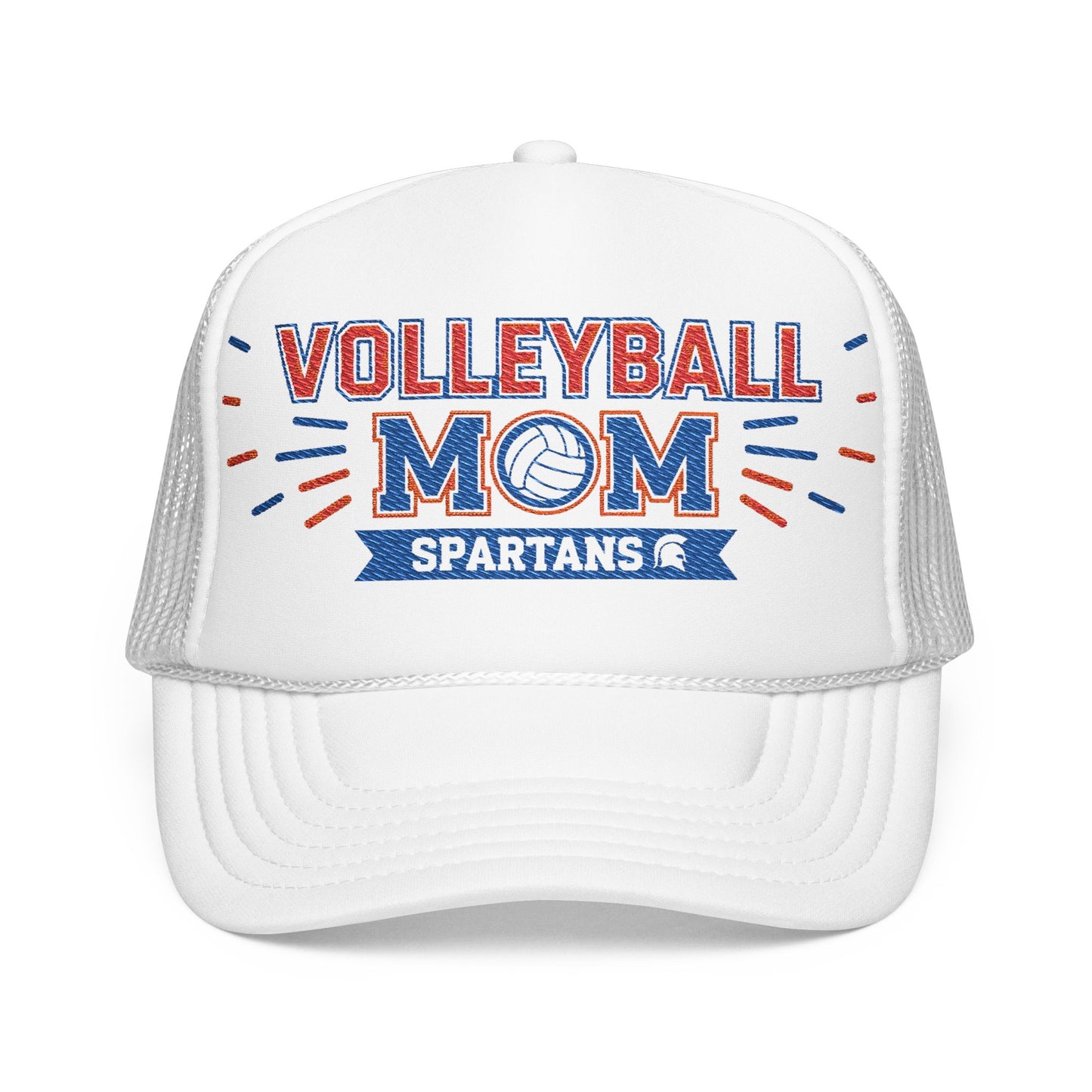 Spartan Volleyball Mom Embroidered Foam Trucker Hat