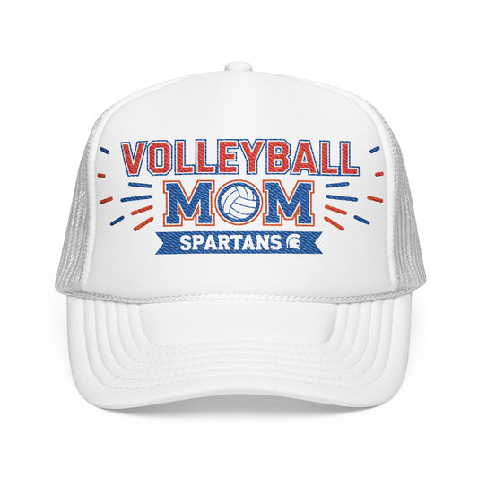 Spartan Volleyball Mom Embroidered Foam Trucker Hat