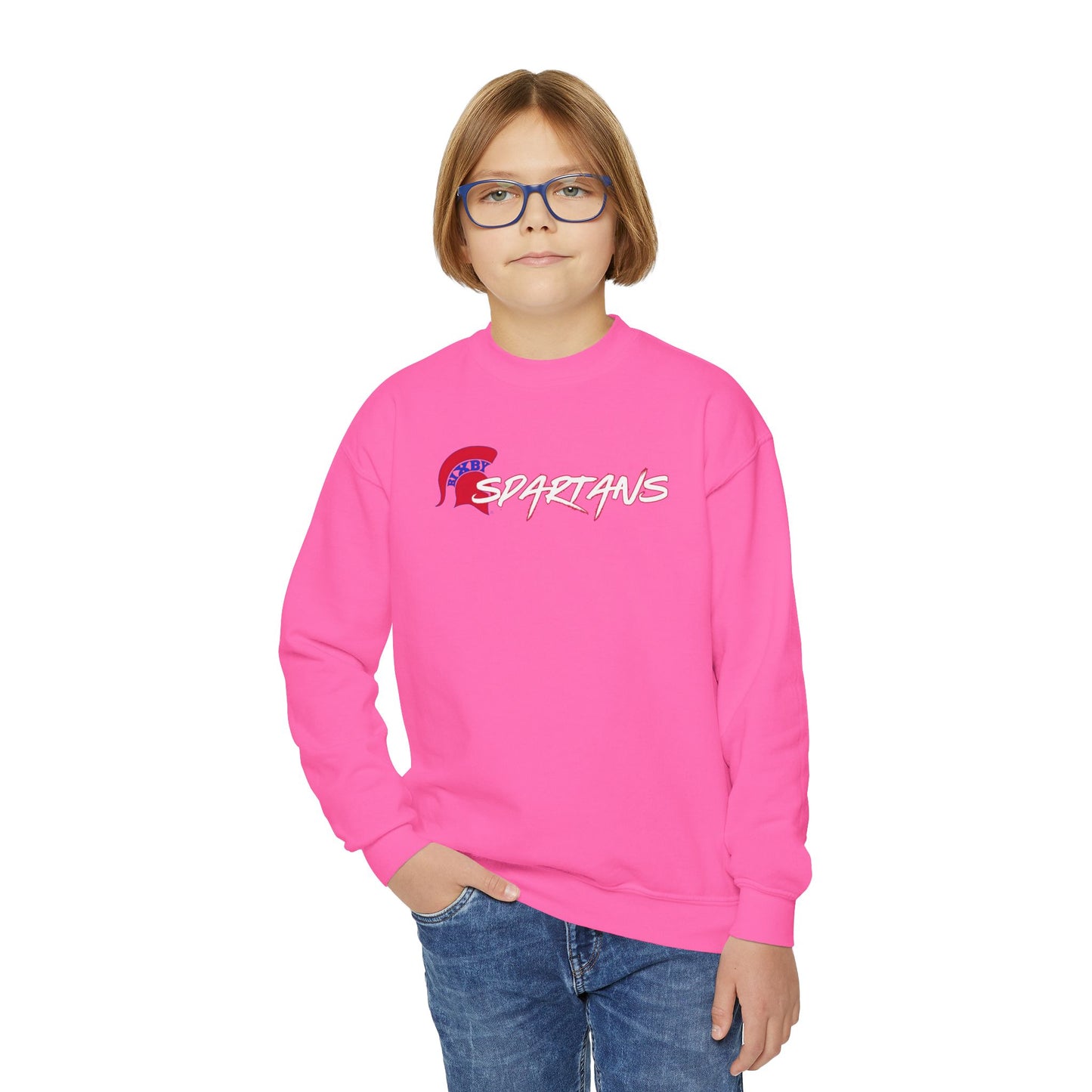 Spartans Red Logo Youth Gildan Sweatshirt