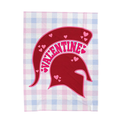 Bixby Spartan Valentine Velveteen Plush Blanket