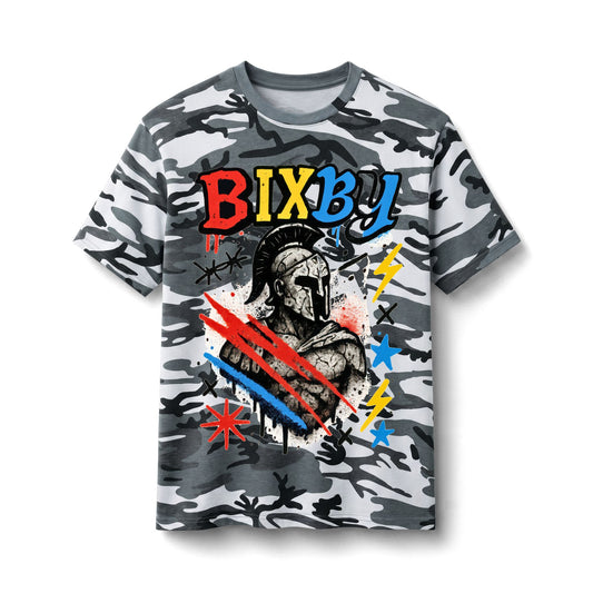 Bixby Spartans Core Chaos Graffiti Cotton Camo Tee