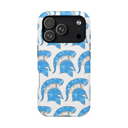 Bixby Spartan Blue Bling Logo Impact Resistant iPhone Case