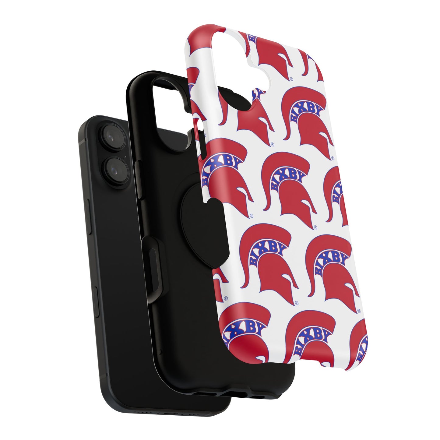 Bixby Spartan Red Logo Impact Resistant iPhone Case