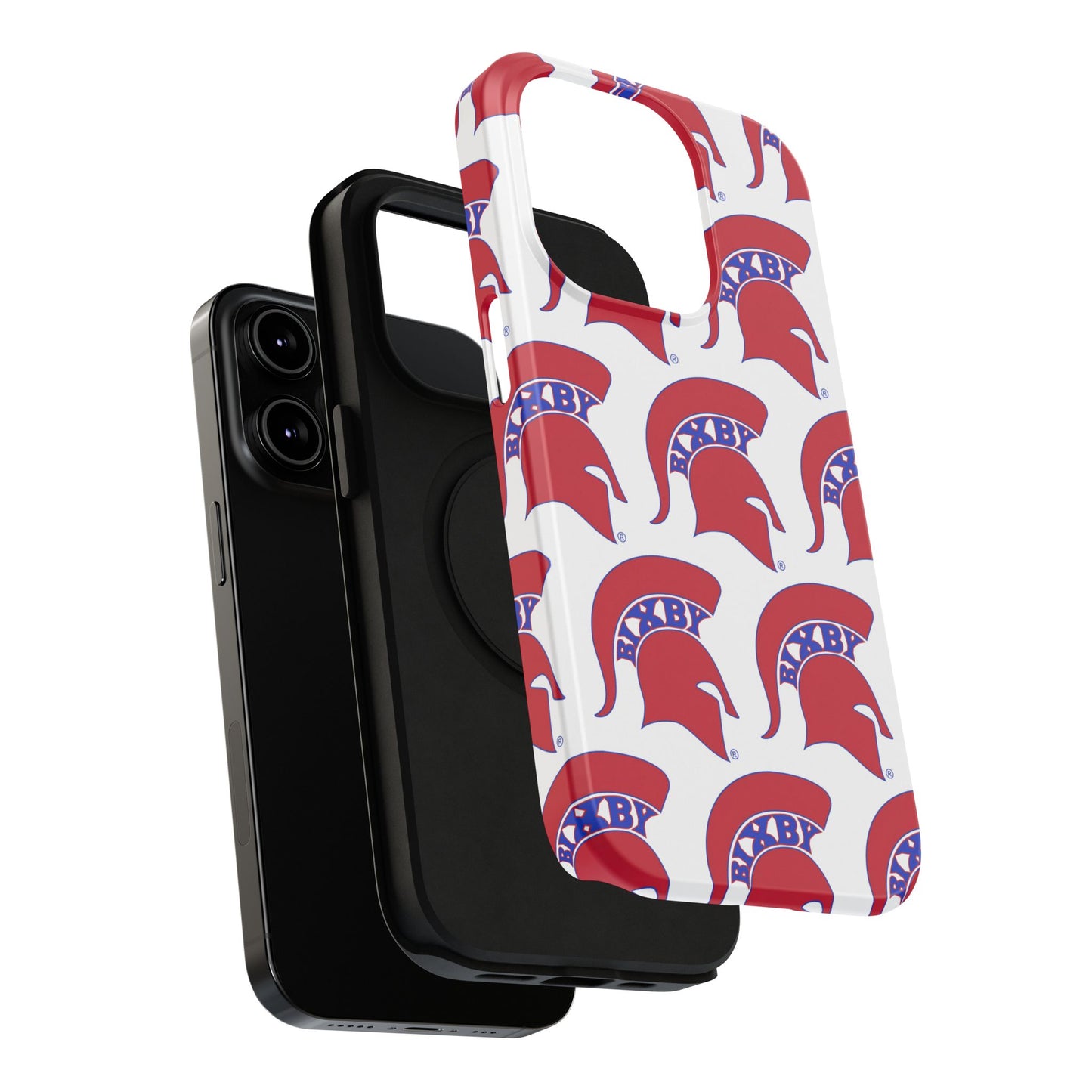 Bixby Spartan Red Logo Impact Resistant iPhone Case