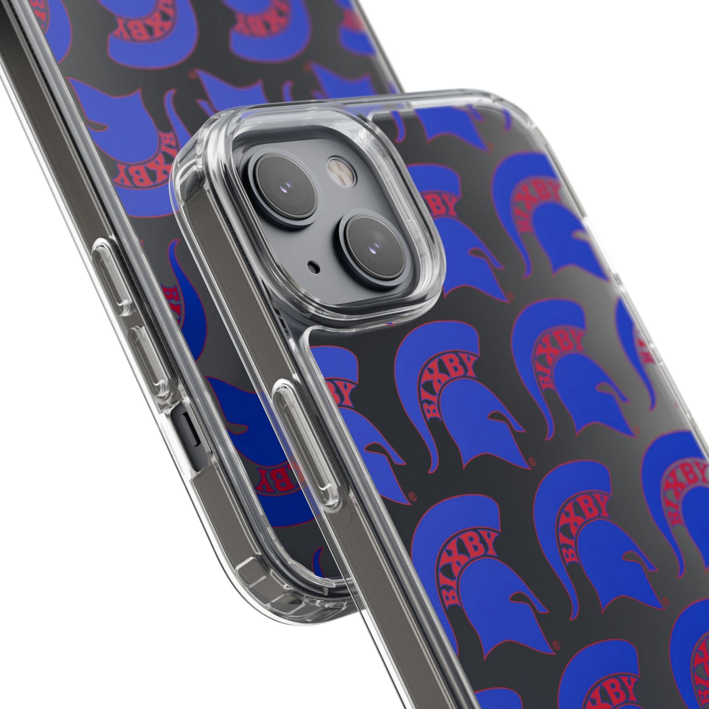 Spartan Blue Logo Clear Apple Phone Case