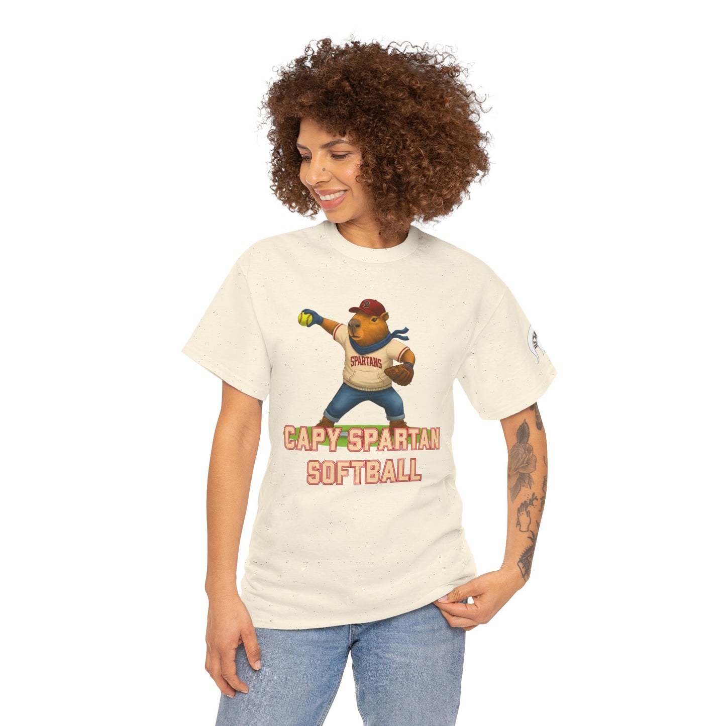 Capy Spartan Softball Gildan Tee