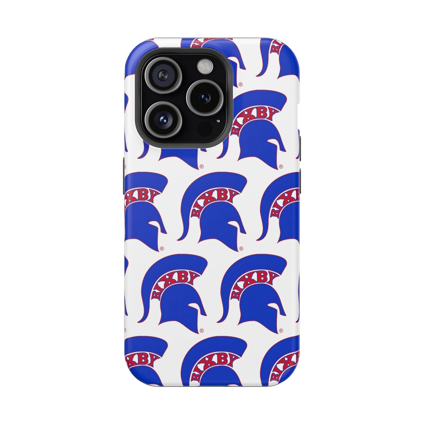 Bixby Spartan Blue Logo Impact Resistant iPhone Case