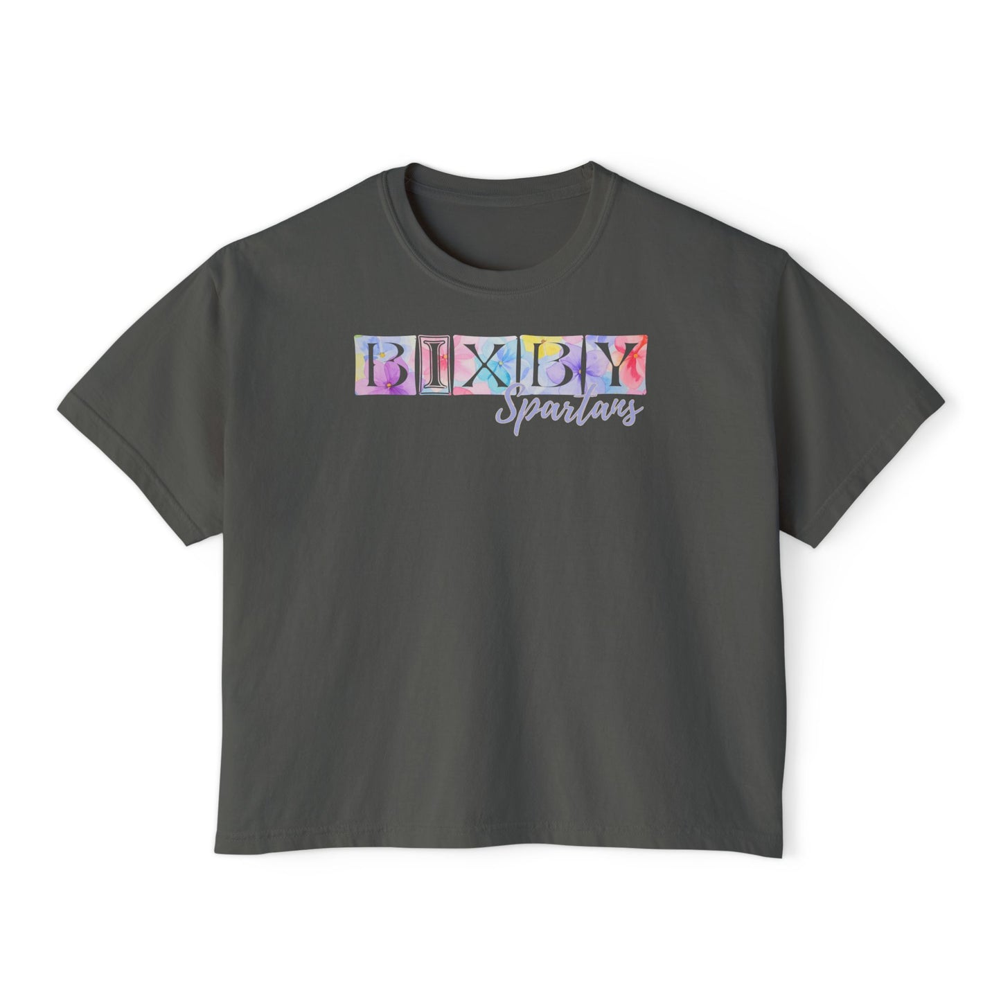 Bixby Spartans Comfort Colors Spring Pastel Boxy Tee