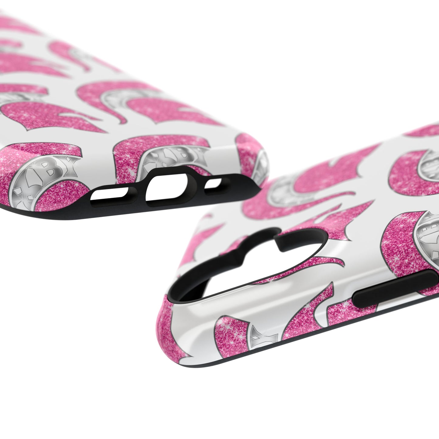 Bixby Spartan Pink Bling Logo Impact Resistant iPhone Case