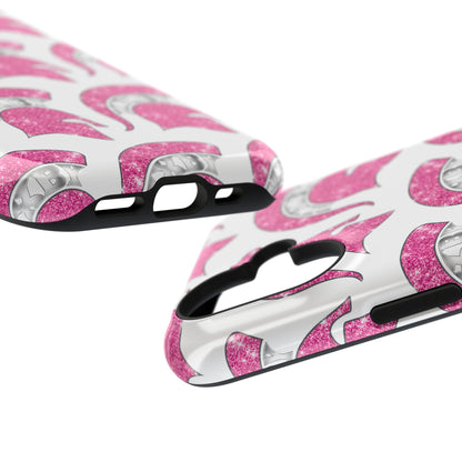 Bixby Spartan Pink Bling Logo Impact Resistant iPhone Case