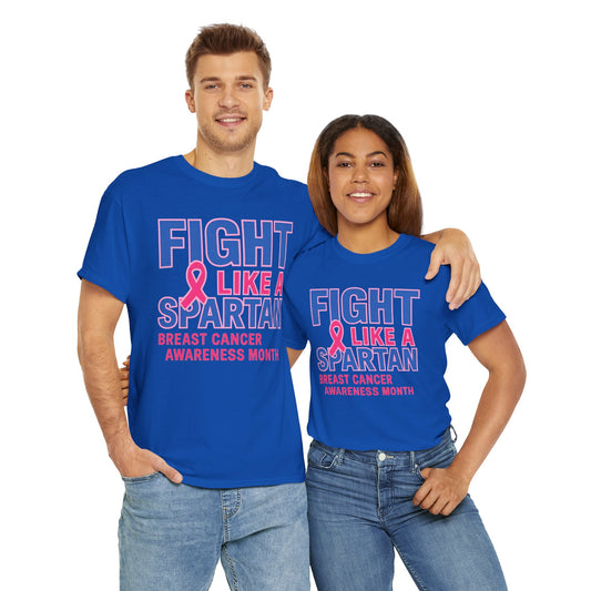 Fight Like A Spartan Breast Cancer Awareness Gildan Tee