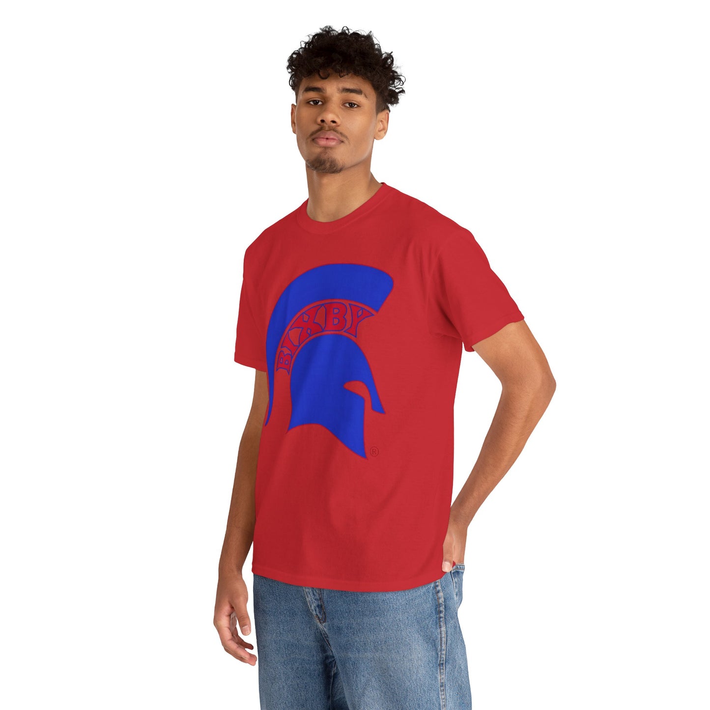 Spartan Blue Logo Gildan Tee