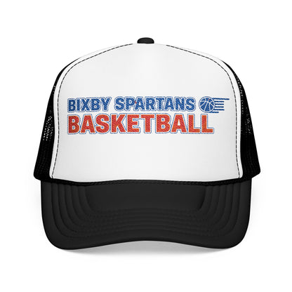 Bixby Spartan Basketball Embroidered Foam Trucker Hat