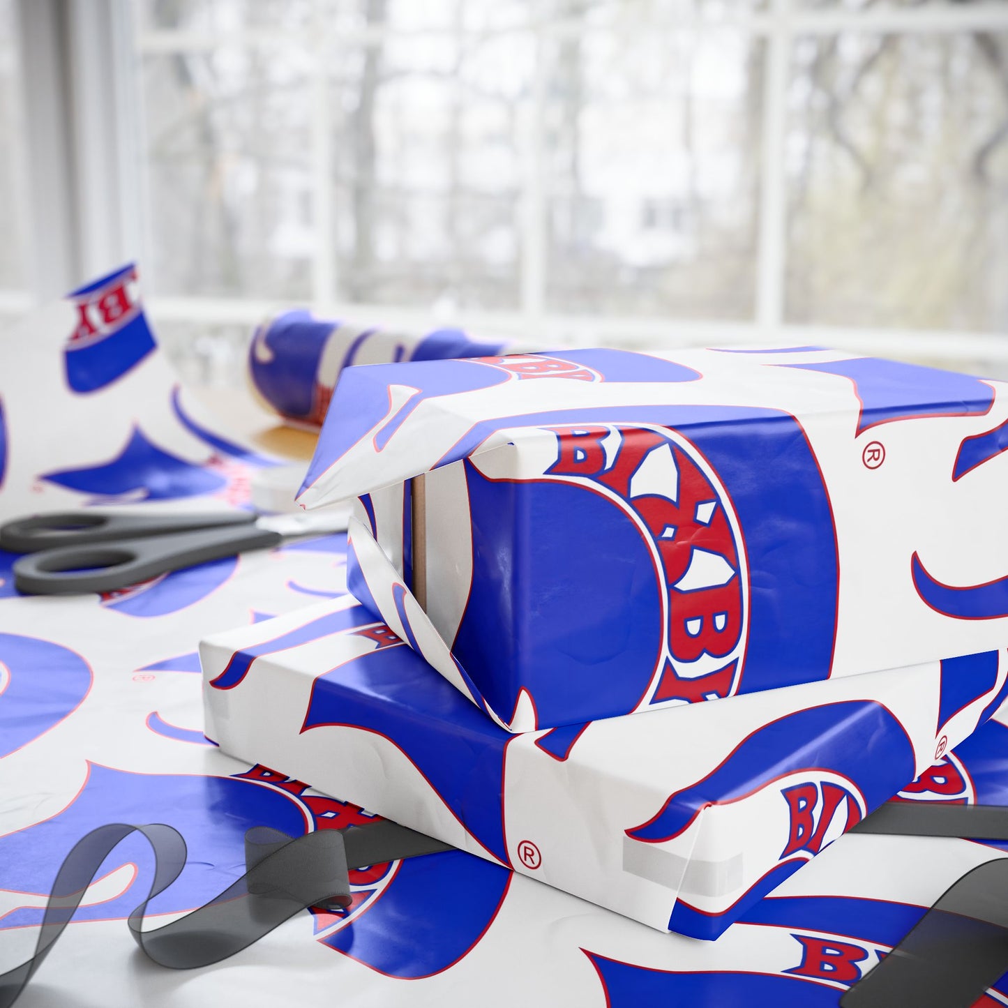 Bixby Spartan Blue Logo Wrapping Paper