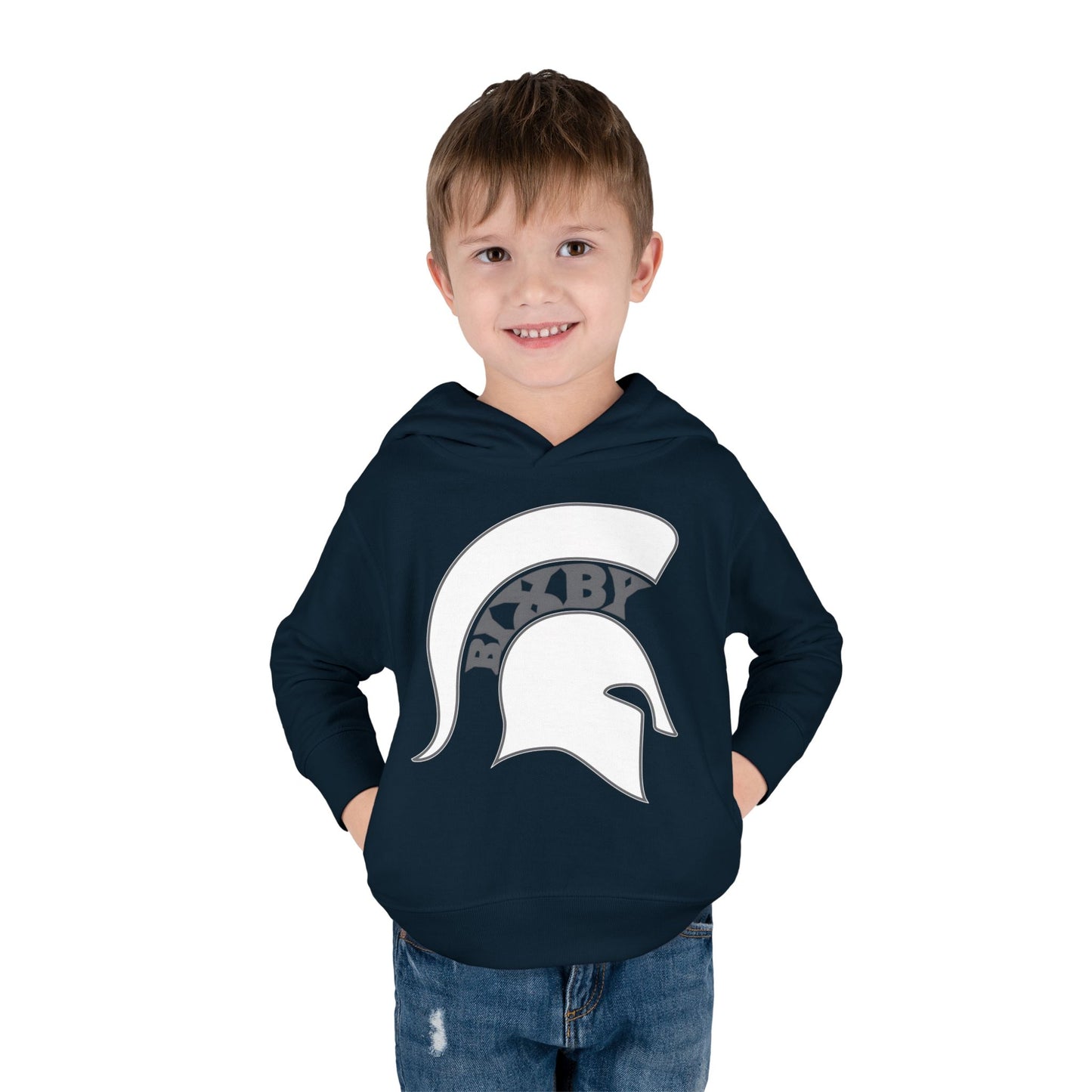 Bixby Spartans White Logo Toddler Rabbit Skins Hoodie