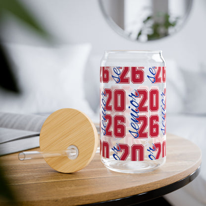 Bixby Spartan Senior Class 2026 Glass Sipper Cup