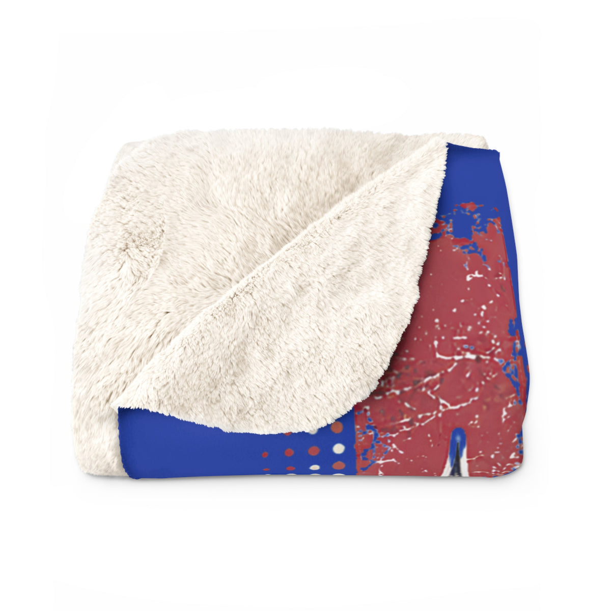 Spartans Bixby Sherpa Blanket – Vintage Red, White & Blue Team Throw