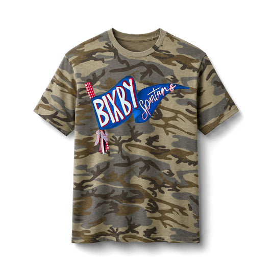 Bixby Spartans BKBY Spartans Camo - Kids' Camouflage School Spirit Tee
