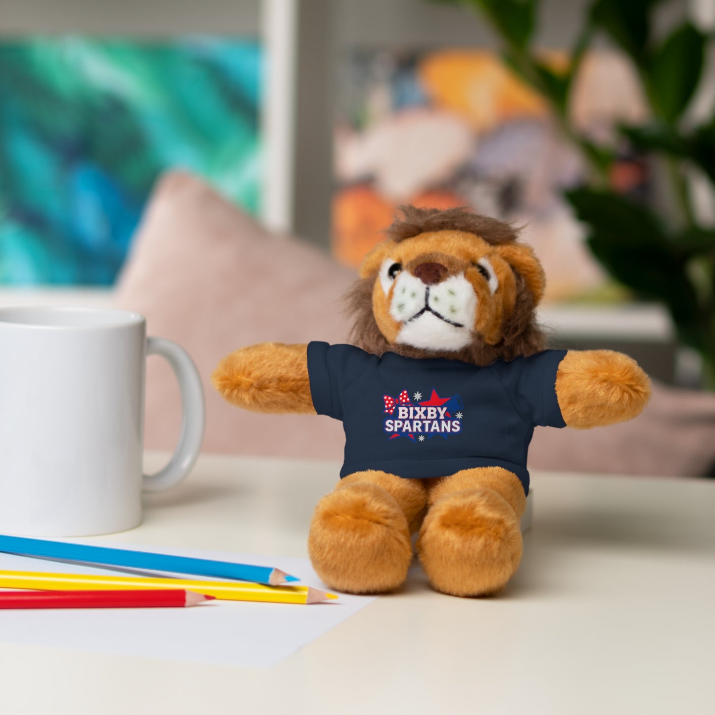 Spartan Cheer Stuffed Animal Logo