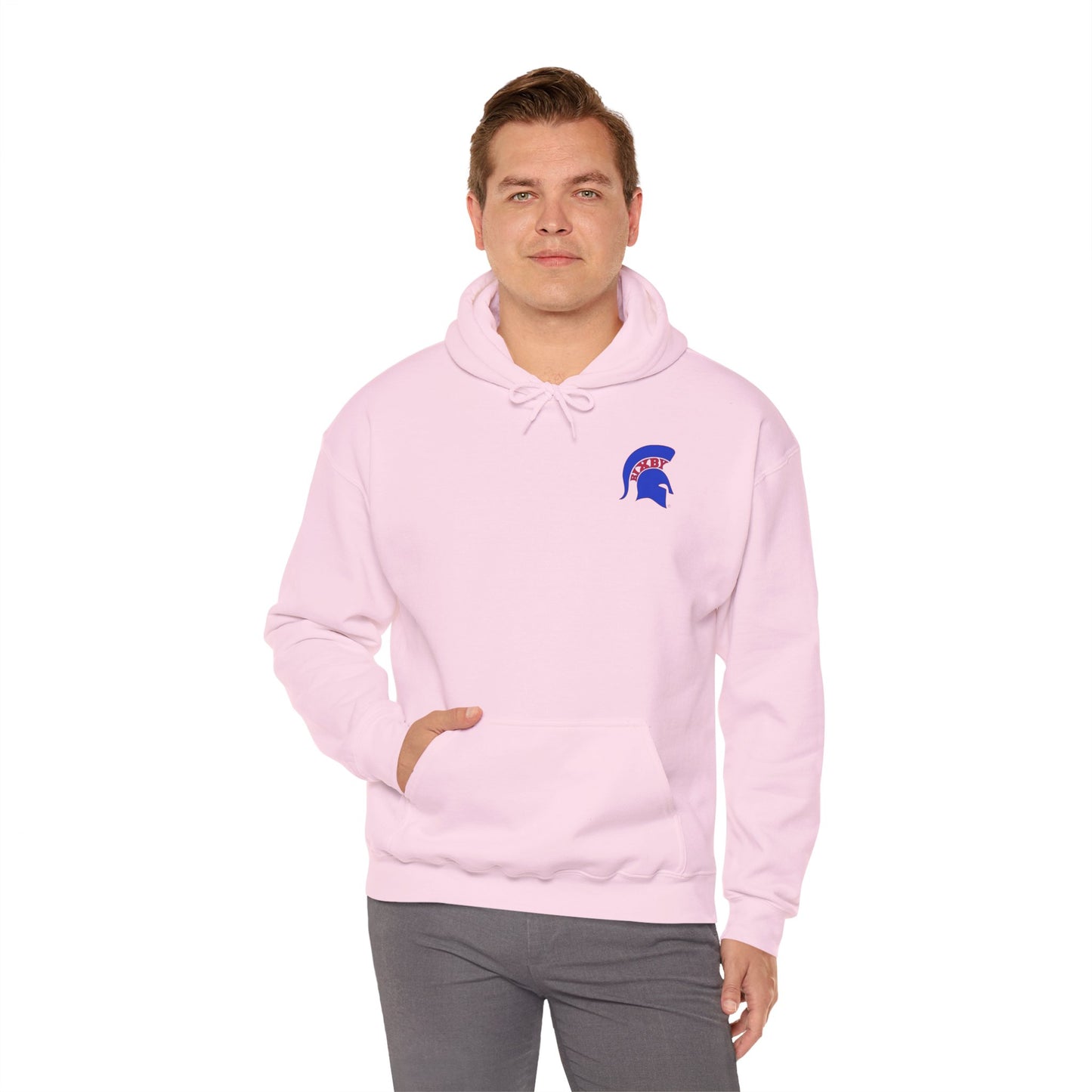 Spartan Blue Logo Gildan Hoodie