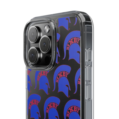 Spartan Blue Logo Clear Apple Phone Case