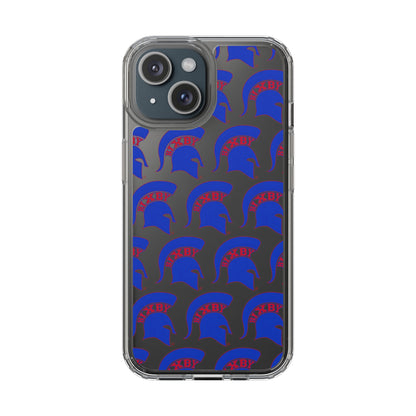 Spartan Blue Logo Clear Apple Phone Case