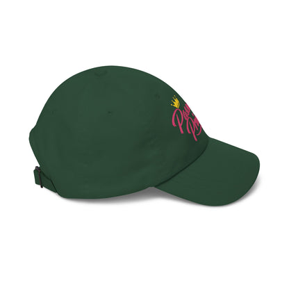 Passenger Princess Dad Cap – Embroidered White Baseball Hat with Pink Script and Crown