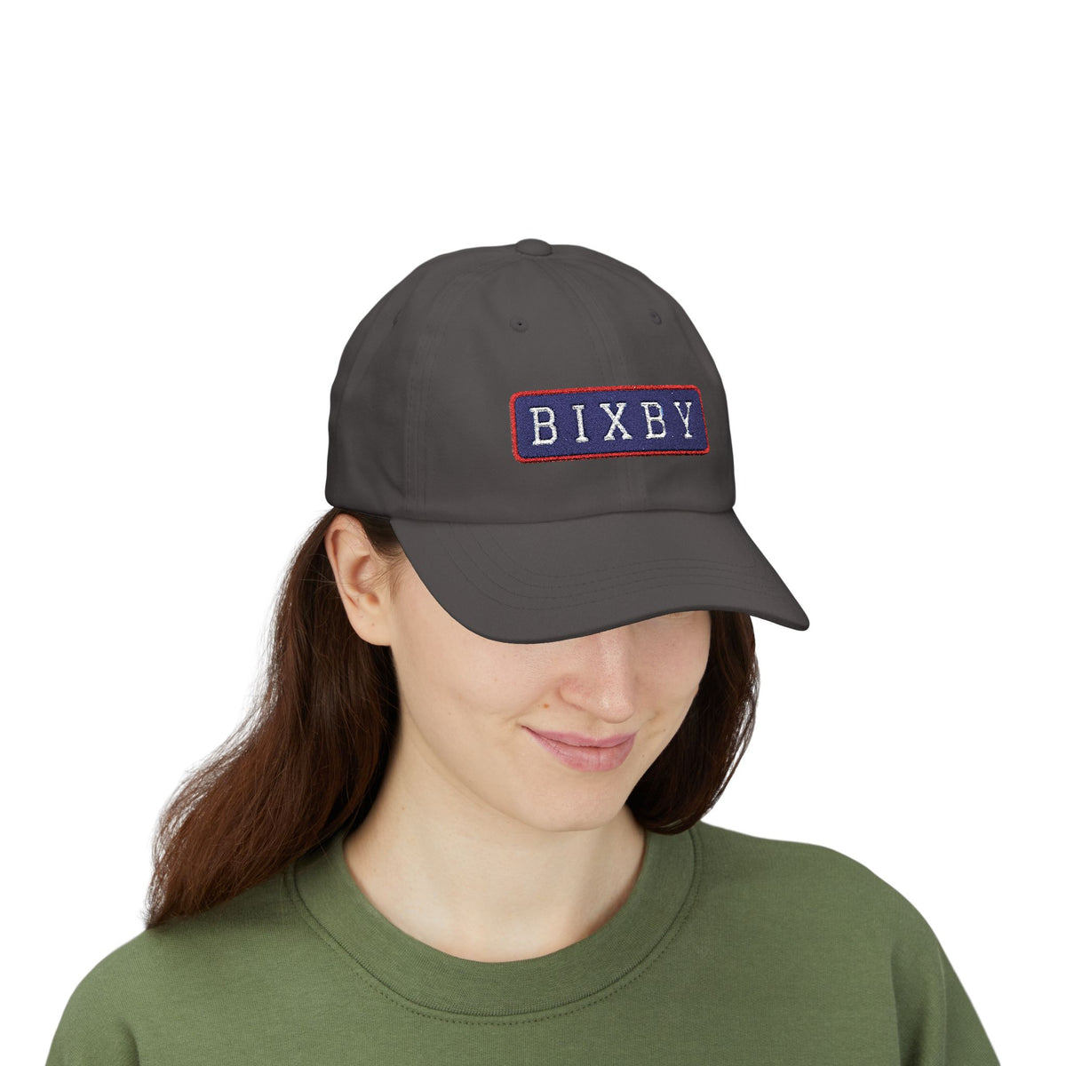 Bixby Spartans Embroidered Dad Hat, BIXBY Bar