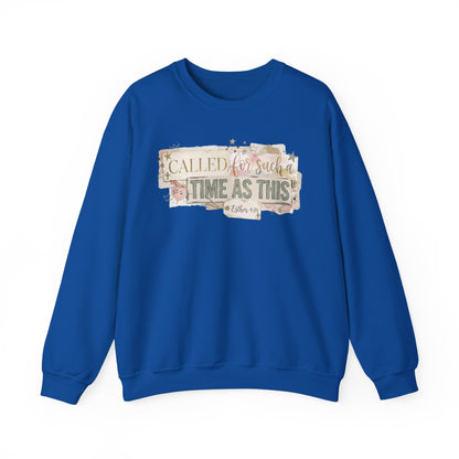 Called to Such a Time as This Crewneck Sweatshirt | Floral Scripture Design