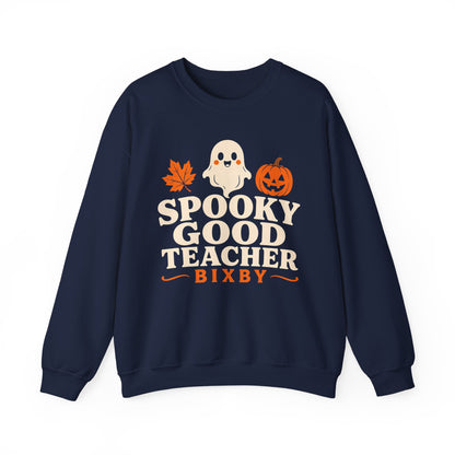 Bixby Spartans Spooky Good Teacher - Halloween Teacher (Bixby) Sweatshirt