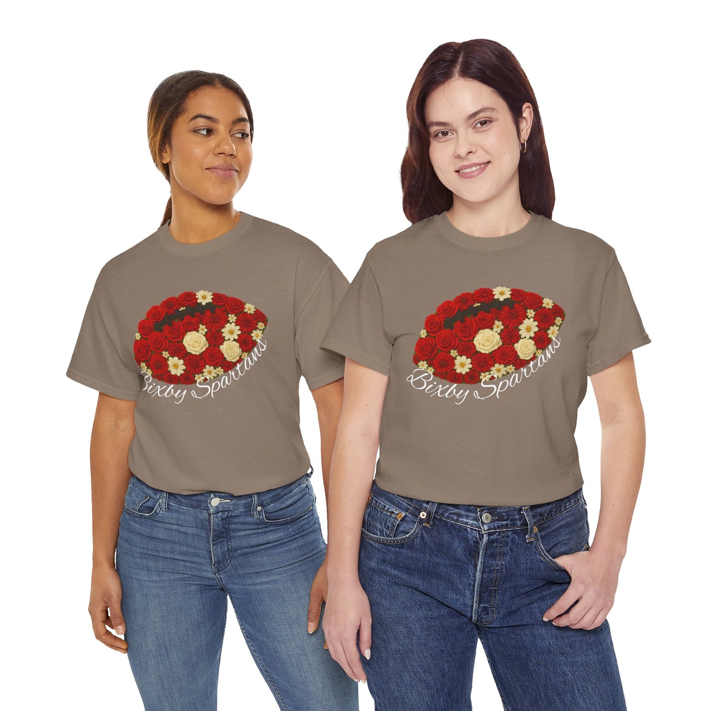 Bixby Spartans Floral Gildan Tee