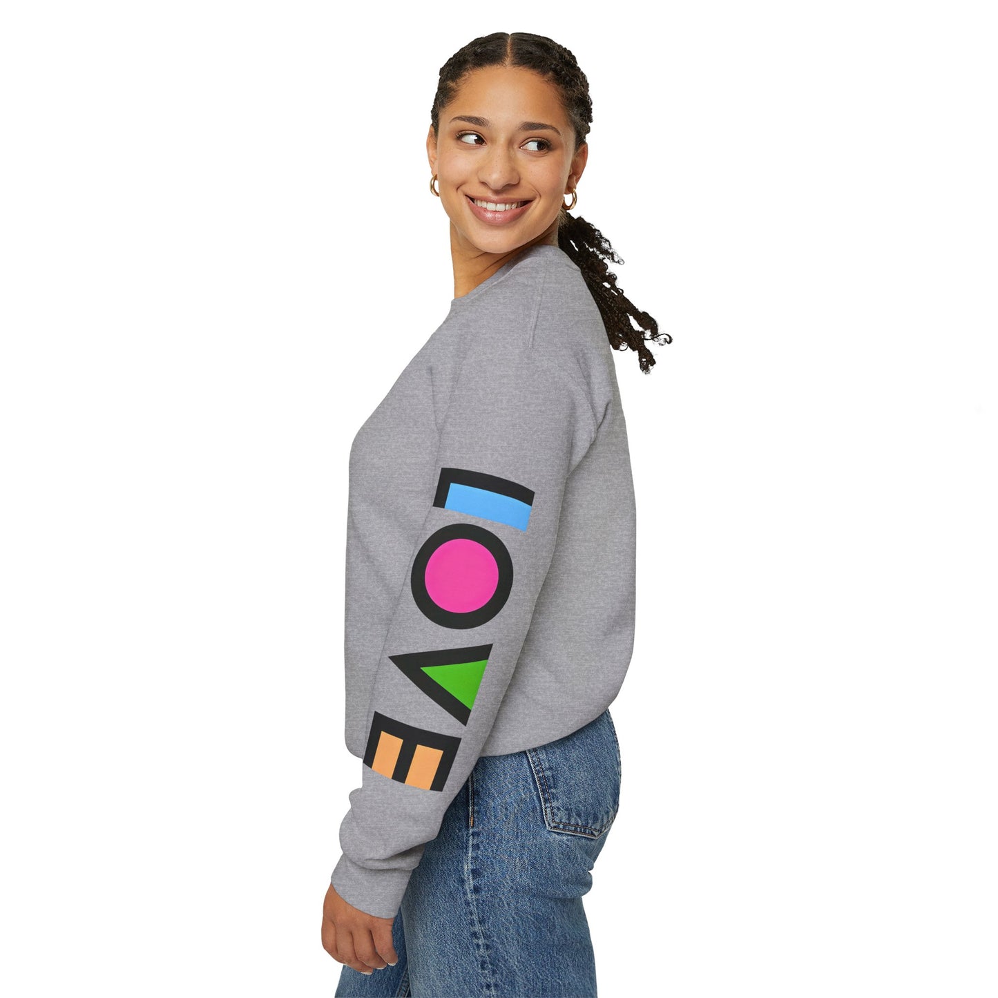 Bold Colorblock LOVE Valentine's Sleeve Graphic
