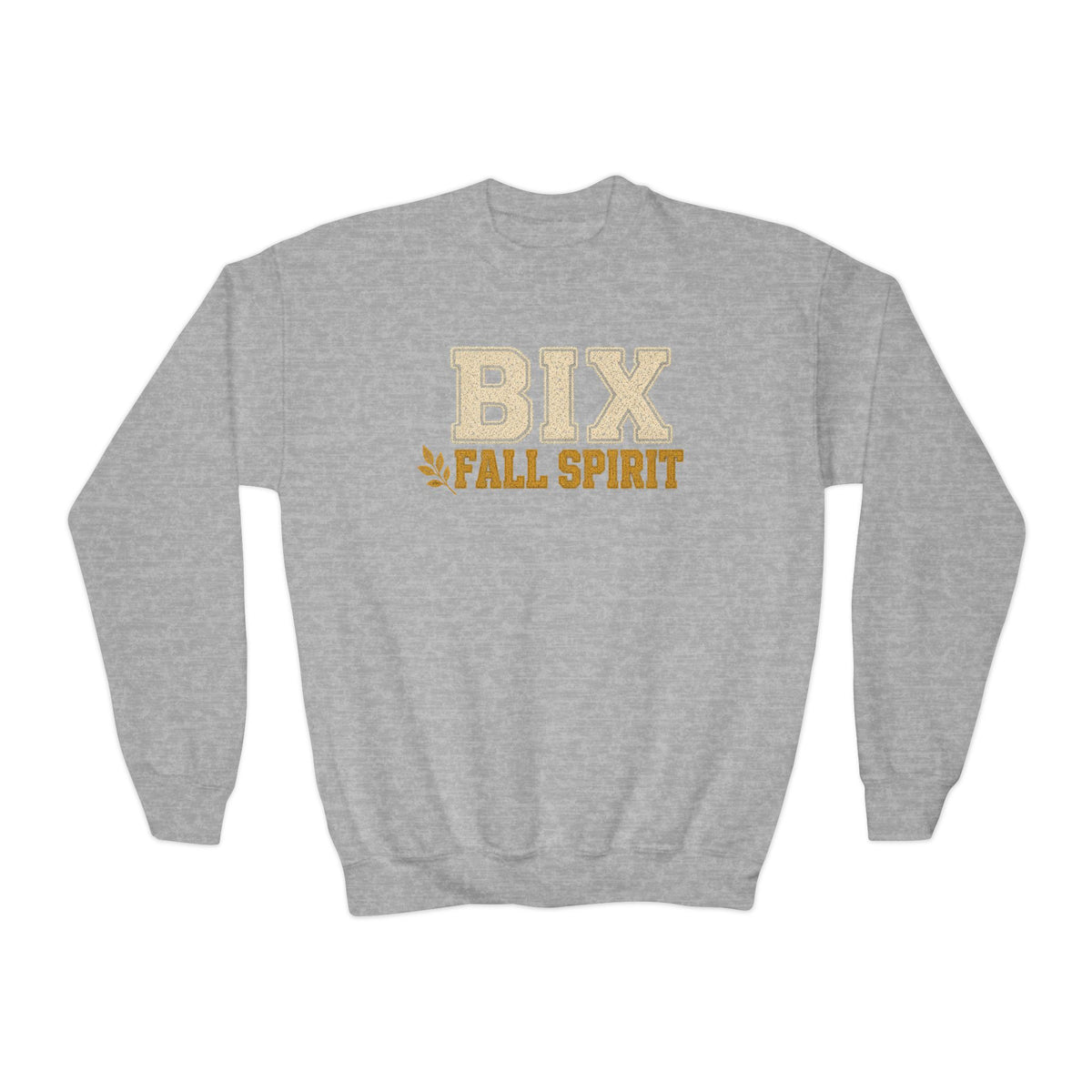 Bixby Spartans Youth Bix Fall Spirit Golden Lettering Sweatshirt