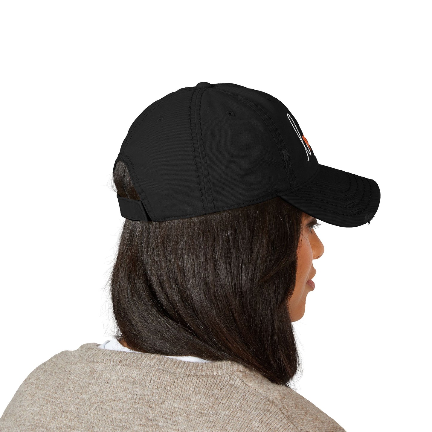 Love Script Heart Embroidered Vintage Distressed Ballcap