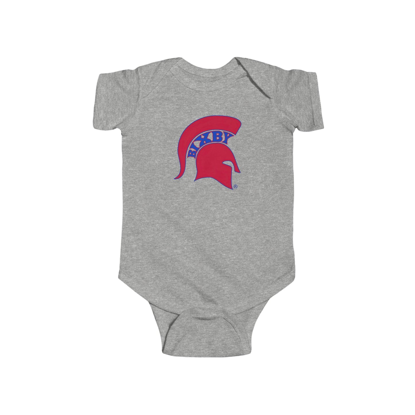 Baby Spartan Red Logo Rabbit Skins Onesie