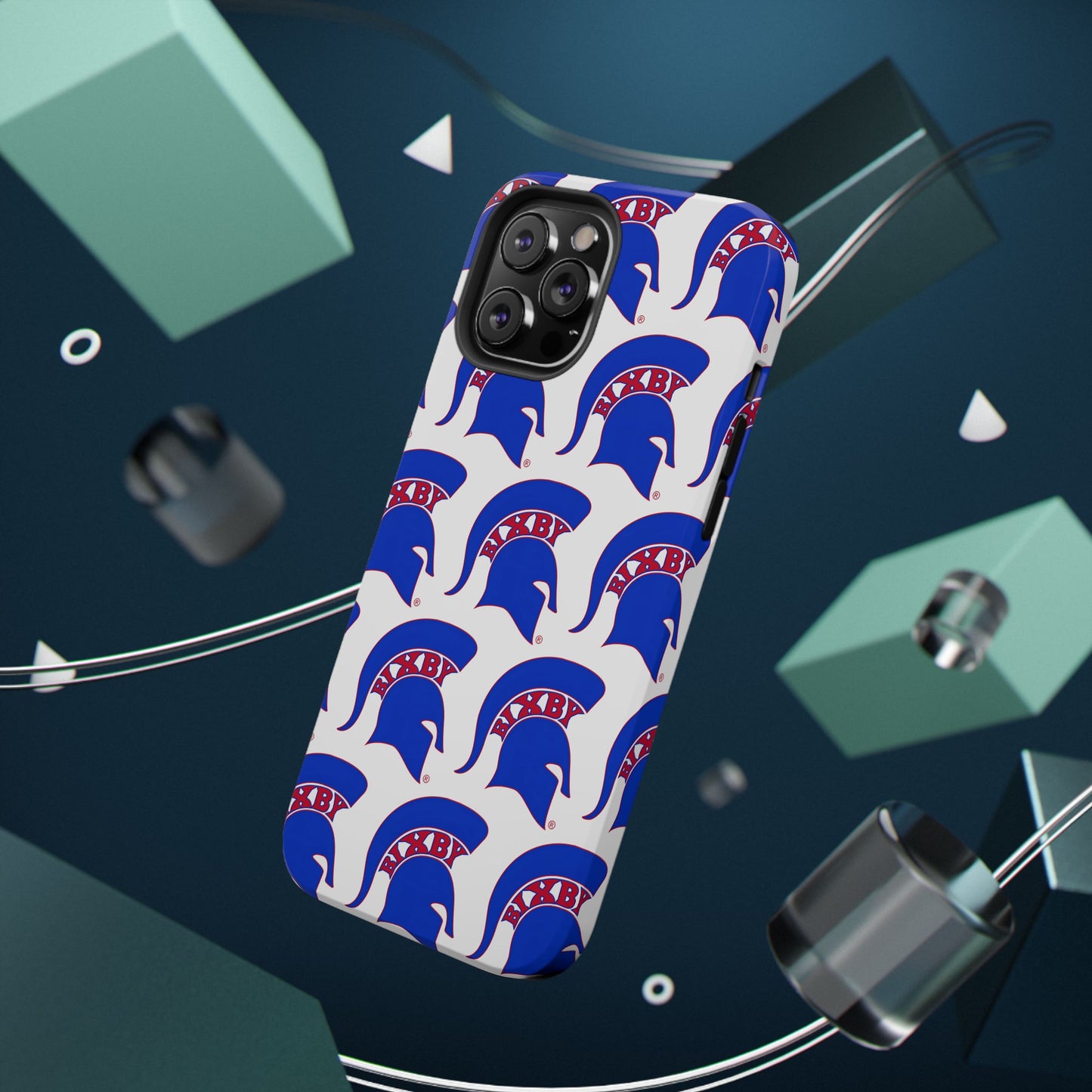 Bixby Spartan Blue Logo Impact Resistant iPhone Case