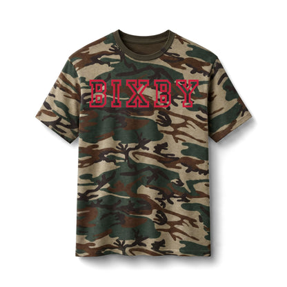 Bixby Spartans Camo With Pink Bow Graphic Tee