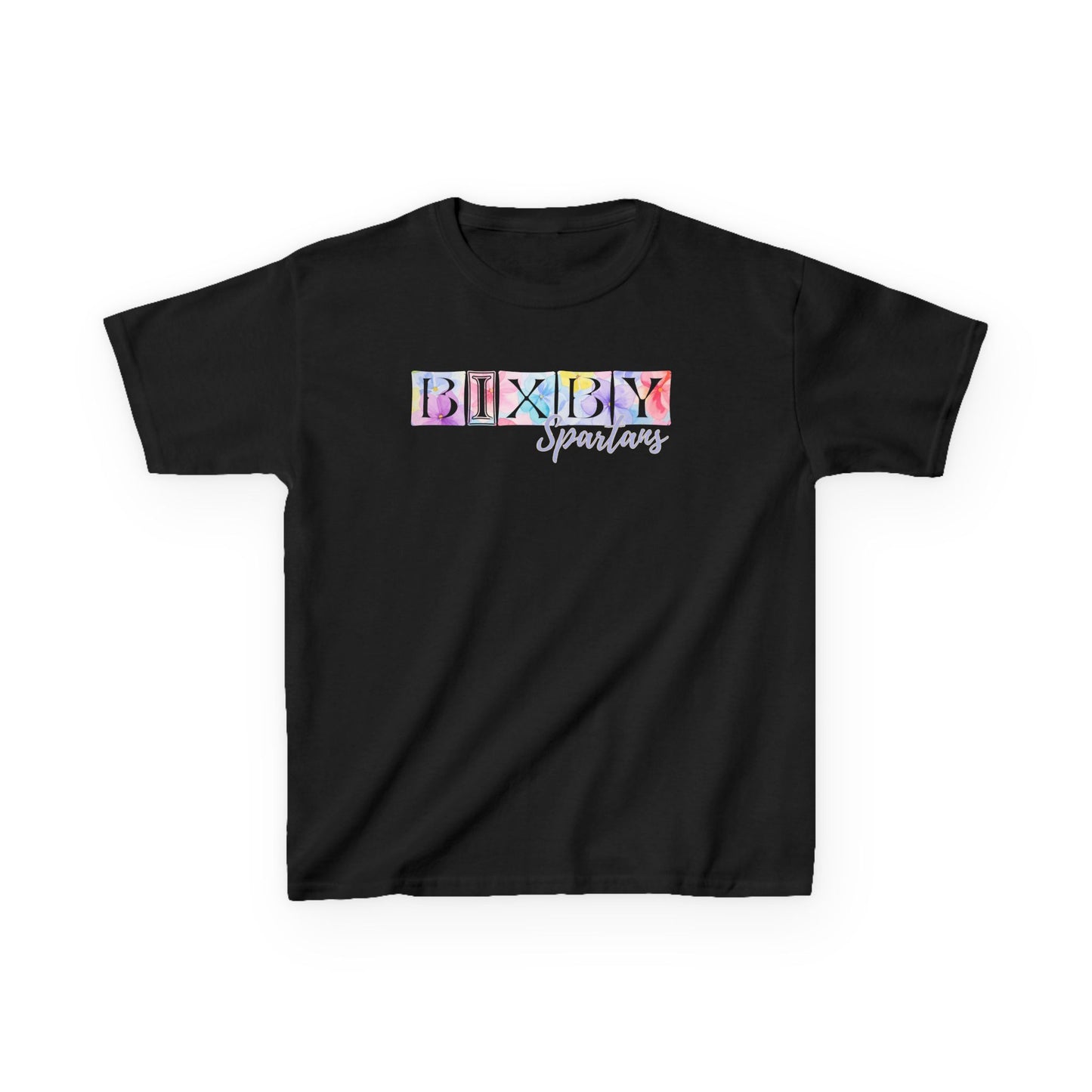 Bixby Spartans Boxy Floral Youth Tee