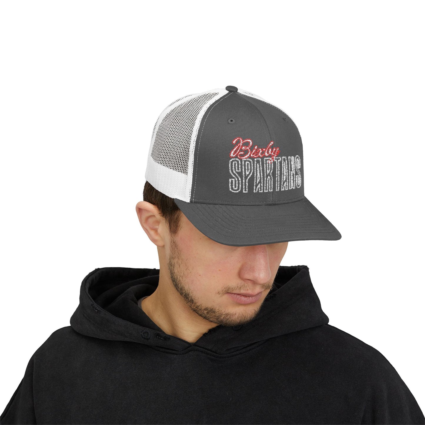 Bixby Spartan Cursive Embroidered Trucker Snapback